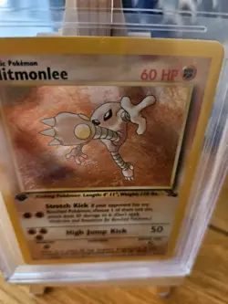 Rare Vintage POKEMON FOSSIL HITMONLEE HOLO 1ST EDITION BGS PSA 9 Mint 10 sub - Image 3