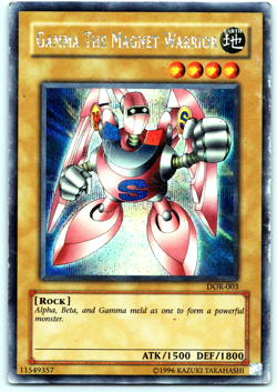 YUGIOH! GAMMA THE MAGNET WARRIOR - SECRET RARE - UNLIMITED - DOR-003 MP - Image 1
