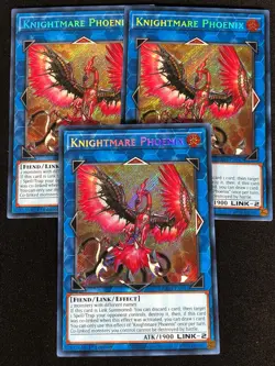 Yugioh Knightmare Phoenix RA03-EN042 1st Secret X3 (NM) - Image 1