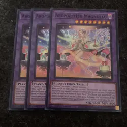 Yugioh! 3x Aromalilith Magnolia PHNI-EN039 Super Rare 1st Ed NM - Image 1