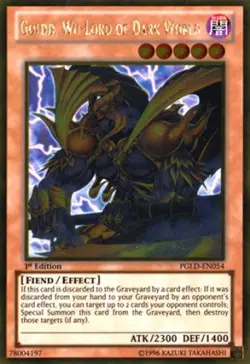 Goldd, Wu-Lord of Dark World - PGLD-EN054 - Gold Rare - 1st Edition Lightly Play - Image 1