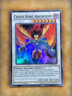 Yugioh Chaos King Archfiend LC5D-EN072 Super Rare 1st Ed LP - Image 1