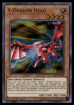 Y-Dragon Head Legendary Collection Kaiba LCKC-EN006 Ultra Rare Yugioh LP - Image 1