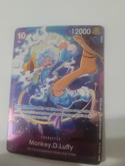 Bandai Monkey.D.Luffy P-099 One Piece Card Game Promo Foil 12000 Power Cost 10 - Image 3