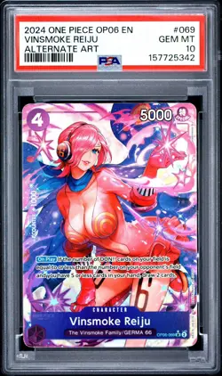 2024 one Piece - Vinsmoke Reiju - OP06-069 Alt Art - PSA 10 - Image 1