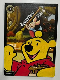 Disney Lorcana Piglet Signed and Sketched Kiersten Hale - Image 1