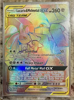 Pokemon TCG Lucario & Melmetal GX Tag Team Unbroken Bonds Card 224/214 HP - Image 1