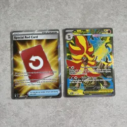 Pokemon Chaos Rising - Special Red Card & Mega Pyroar EX (113/086) (099/086) - Image 1