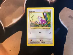 Rattata Shadowless Base Set 61/102 Pokemon Card Damaged Raw - Image 1
