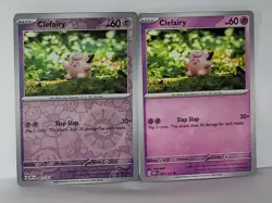 Clefairy 81/197 Obsidian Flames Pokemon TCG Regular & Reverse Holo 2 Cards - Image 1
