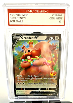 GREEDENT V FULL ARTFOIL 2015 Pokemon RARE Card GRADED 10 MINT #217/264 - Image 1