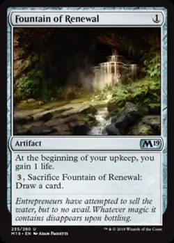 Fountain of Renewal -Foil Medium Play MTG Magic 2019 Core Set - Image 1