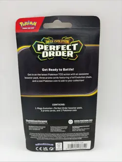 Pokemon TCG Perfect Order Promo Pack Chikorita 3 Cards + Coin - Image 2