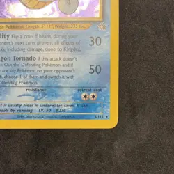 Pokemon TCG Kingdra Neo Genesis 8/111 Rare Holo Stage 2 90 HP Card 2000 - Image 4