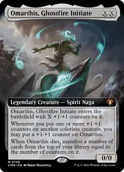 MTG - Omarthis, Ghostfire Initiate - Extended Art - Commander Masters - Magic - Image 1