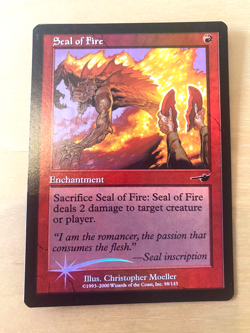 MTG Foil Seal of Fire Nemesis EXC - Image 1