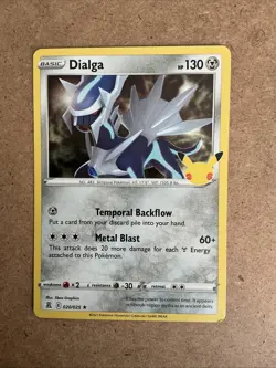 Dialga Rare Holo Metal Type Celebrations Pokemon TCG Card 020/025 - Image 1