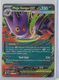 Mega Gengar ex 056/094 Double Rare Phantasmal Flames Pokemon Near Mint - Image 1