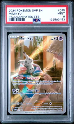 2024 POKEMON SVP EN-SV BLACK STAR PROMO #075 MIMIKYU PSA 9 - Image 1