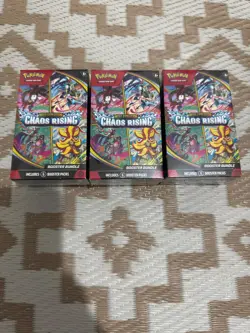 3xPRESALE: Pokemon TCG Mega-Evolution Chaos Rising - Booster Bundle - Image 1