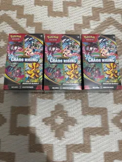 3xPRESALE: Pokemon TCG Mega-Evolution Chaos Rising - Booster Bundle - Image 2
