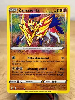 Vivid Voltage Zamazenta 102/185 Amazing Rare Pokemon NM/M - Image 1