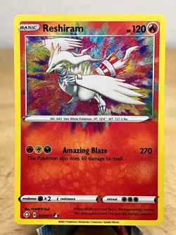 Shining Fates Reshiram 017/072 Amazing Rare Pokemon NM/M - Image 1
