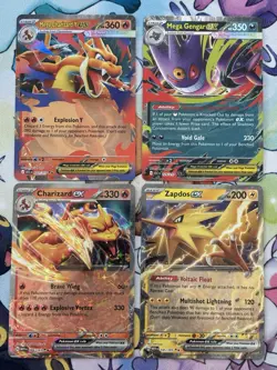Pokemon ex Lot Of 4 NM Inc. Mega Charizard Y, Gengar - Image 1