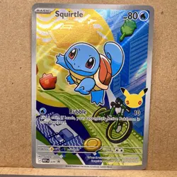 Pokemon TCG First Partner Illustration Squirtle Promo Full Art Holo 037 NM - Image 1