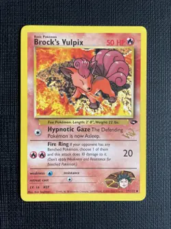 Pokemon TCG - Brock’s Vulpix - 37/132 - Gold Stamp Gym Challenge - LP/NM - Image 1