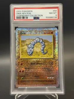 2002 Pokemon Legendary Collection Onix #84 Reverse Foil PSA 8 - Image 1