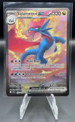 Pokemon TCG Journey Together Salamence ex 187/159 Sv09 Holo EN SIR NM - Image 1
