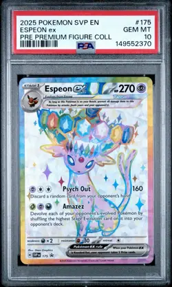 2025 Pokemon Prismatic Evolutions Espeon ex 175 SVP Black Star Promo PSA 10 - Image 1
