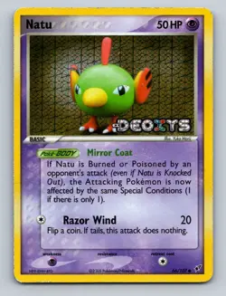 Pokemon TCG Natu Reverse Holo Common Deoxys Stamped 66/107 - Image 1