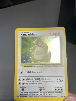 Kangaskhan Holo Rare Pokemon TCG Jungle 5/64 LP to MP no creases - Image 2