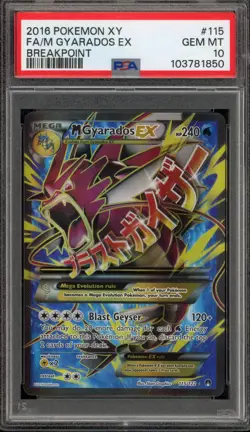 Pokemon M Gyarados EX XY Breakpoint Full Art #115 PSA 10 Gem Mint - Image 1