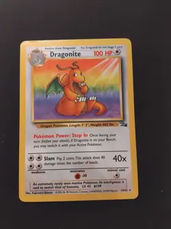NEAR MINT ! Pokemon TCG Dragonite 19/62 Fossil Rare Non-Holo - Image 1