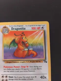 NEAR MINT ! Pokemon TCG Dragonite 19/62 Fossil Rare Non-Holo - Image 3