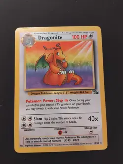 NEAR MINT ! Pokemon TCG Dragonite 19/62 Fossil Rare Non-Holo - Image 4