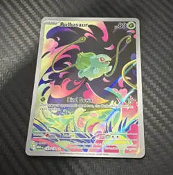 Pokemon TCG Bulbasaur 133/132 MEW Illustration Rare Full Art Holo - Image 1