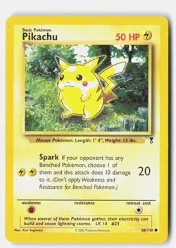 Pikachu 86/110 Common Legendary Collection Pokemon MP Ken Sugimori - Image 1