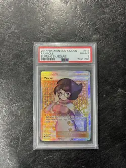 Pokemon Wicke 147/147 Burning Shadows PSA 8 Full Art Trainer English Card - Image 1