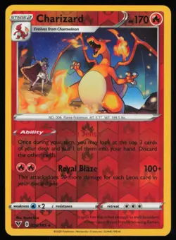 2020 Sword & Shield - Vivid Voltage Charizard Stage 2/Rare #25 - Image 1