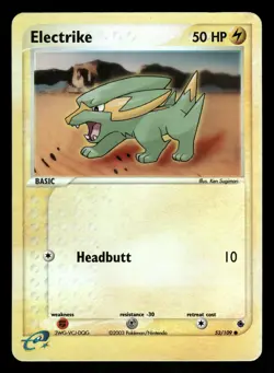 Pokemon Electrike - Common Ruby and Sapphire 52/109 LP Reverse Holo - Image 1