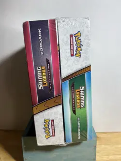 Pokemon Shining Legends Pin Collection Zoroark Marshadow Promo Box Lot English - Image 3
