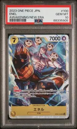 2023 One Piece CCG Enel #100 OP-05 Awakening of the New Era Japanese PSA 10 - Image 1