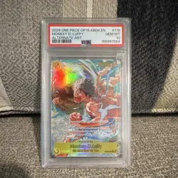 Namco Monkey.D.Luffy OP15-119 Adventure on Kami's Island Alt Art Foil PSA 10 - Image 1