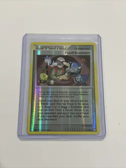 Pokemon Card Supporter Fossil Excavator REVERSE HOLO 111/123 - Image 1