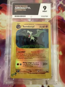 Aerodactyl 1/144 Skyridge 2003 ACE 9 Graded Pokemon Card - Image 1