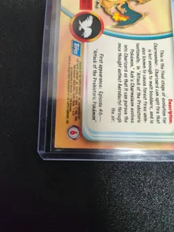 Charizard 1999 Topps #06 Pokemon Card Blue Logo TV Animation Non Holo MP CREASE! - Image 5